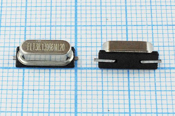 Кварцевый резонатор 38,13986 МГц - 38139,86 SMD49S4 20 30 30/-20~70C HC-49SMA 1Г