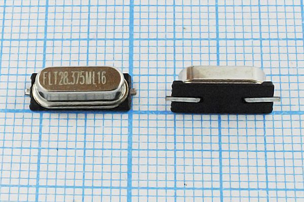 Кварцевый резонатор 28,375 МГц - 28375 SMD49S4 16 30 30/-20~70C HC-49SMA 1Г