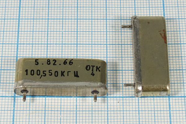 Кварцевый резонатор 0,10055 МГц - 100,55 МАКЕТ 1Г