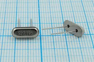 Кварцевый резонатор 27,195 МГц - 27195 HC49S2 30 20 49S3[SDE] 1Г (S27.195)