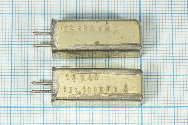 Кварцевый резонатор 0,13312 МГц - 133,12 УД РК239УМ 1Г 11x11x28