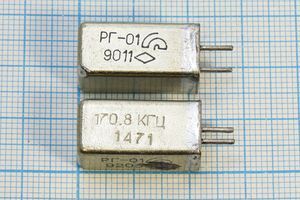 Кварцевый резонатор 0,1708 МГц - 170,8 УВ РГ01УВ 1Г 11x11x22 Кварцевый резонатор 0,1708 МГц - 170,8 УВ РГ01УВ 1Г 11x11x22