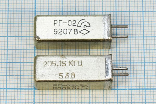 Кварцевый резонатор 0,20515 МГц - 205,15 УВ РГ02УВ 1Г 11x11x22