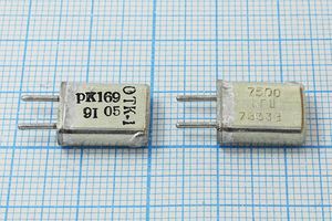 Кварцевый резонатор 7,5 МГц - 7500 HC25U 15 20/-10~60C РК169МА-6АП 1Г Кварцевый резонатор 7,5 МГц - 7500 HC25U 15 20/-10~60C РК169МА-6АП 1Г