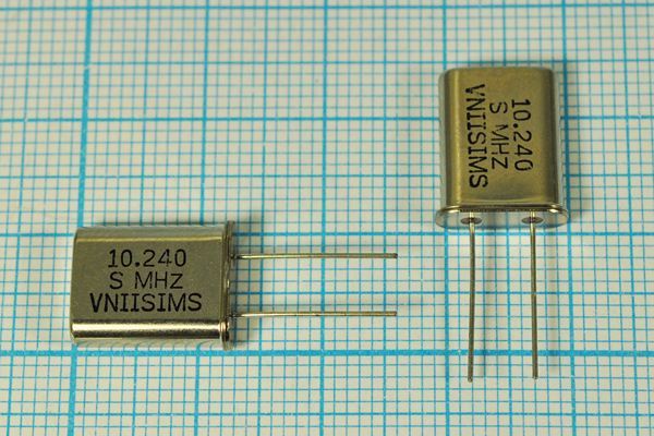 Кварцевый резонатор 10,24 МГц - 10240 HC49U S 15 30/-40~70C РПК01МД-6ВС 1Г