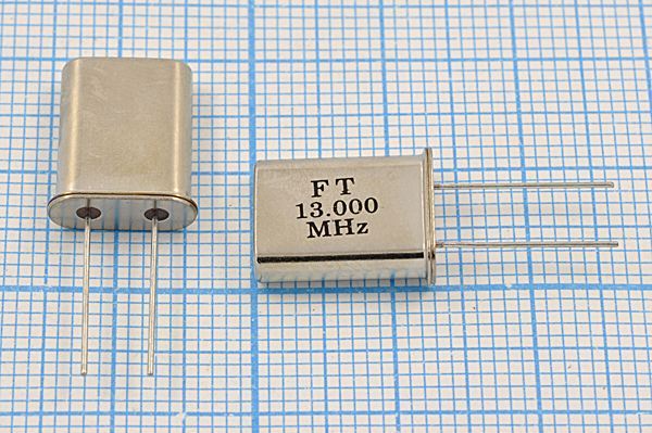 Кварцевый резонатор 13 МГц - 13000 HC49U 16 30 U[FT] 1Г (FT)