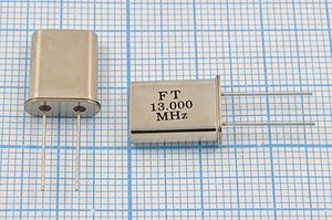 Кварцевый резонатор 13 МГц - 13000 HC49U 16 30 U[FT] 1Г (FT)