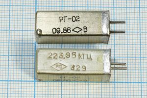 Кварцевый резонатор 0,22395 МГц - 223,95 УД РГ02УД 1Г 11x11x28