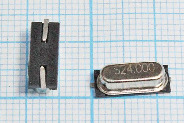 Кварцевый резонатор 24 МГц - 24000 SMD49S4 16 30 50/-40~85C 49S-SMD 1Г (S)