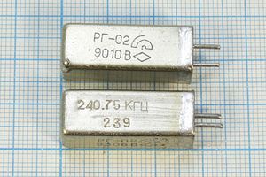Кварцевый резонатор 0,24075 МГц - 240,75 УД РГ02УД 1Г 11x11x28