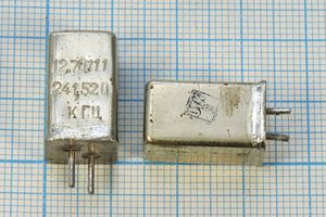 Кварцевый резонатор 0,24152 МГц - 241,52 УА 1Г 11x11x15 (241,138 КГЦ)