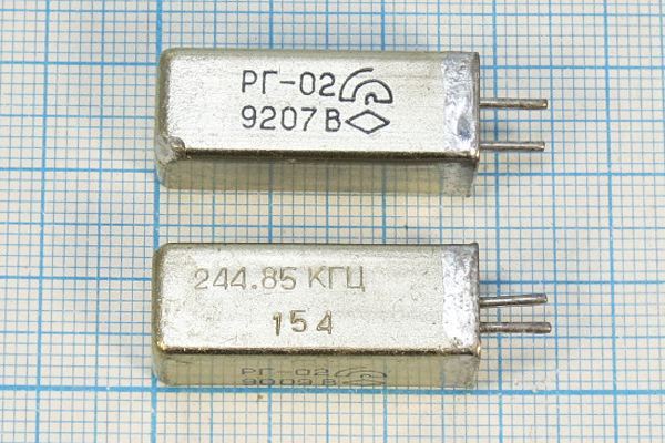 Кварцевый резонатор 0,2448 МГц - 244,8 УД РГ02УД 1Г 11x11x28