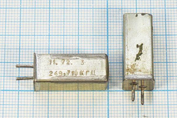 Кварцевый резонатор 0,24971 МГц - 249,71 УГ 1Г 11x11x25