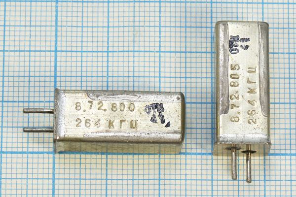 Кварцевый резонатор 0,264 МГц - 264 УГ 1Г 11x11x25