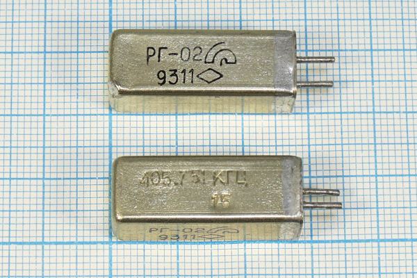 Кварцевый резонатор 0,405751 МГц - 405,751 УД РГ02УД 1Г 11x11x28