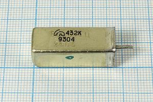Кварцевый резонатор 0,432 МГц - 432 УД /-60~85C РК168-7ДШ 1Г 11x11x28