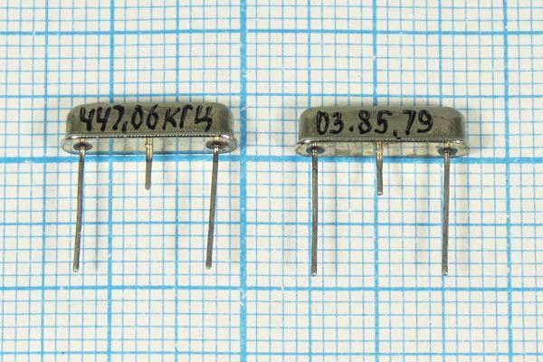 Кварцевый резонатор 0,44706 МГц - 447,06 ЧВ РК230ЧВ 1Г
