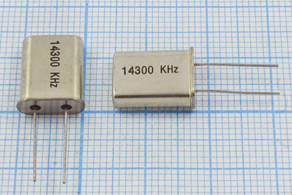 Кварцевый резонатор 14,3 МГц - 14300 HC49U S 1Г (14300kHz)