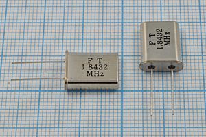Кварцевый резонатор 1,8432 МГц - 1843,2 HC49U 16 30 U[FT] 1Г (FT 1.8432MHz)