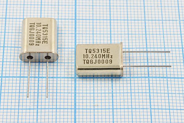 Кварцевый резонатор 10,24 МГц - 10240 HC49U 15 10 1Г (TQ5315E)