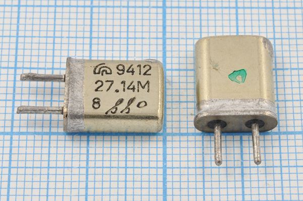 Кварцевый резонатор 27,14 МГц - 27140 HC25U МА 3Г (27.14м)