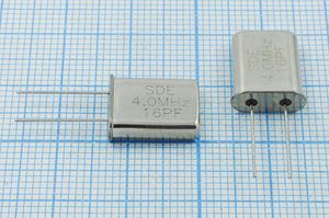 Кварцевый резонатор 4 МГц - 4000 HC49U 16 30 49U[SDE] 1Г (SDE16)