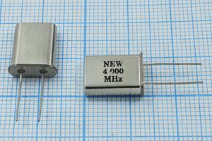 Кварцевый резонатор 4 МГц - 4000 HC49U 16 30 AA[NEW] 1Г (NEW 4000 MHz)