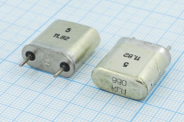 Кварцевый резонатор 0,99 МГц - 990 HC6U 15 25/-10~60C РК170БА-14БР 1Г