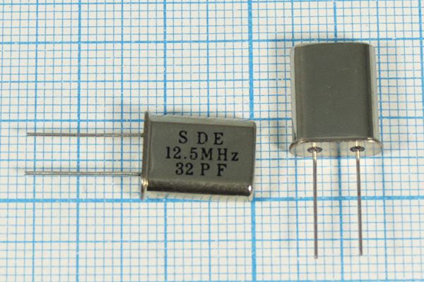 Кварцевый резонатор 12,5 МГц - 12500 HC49U 32 30 49U[SDE] 1Г (SDE32PF)