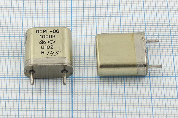 Кварцевый резонатор 1 МГц - 1000 HC6U S ОСРГ06БА 1Г
