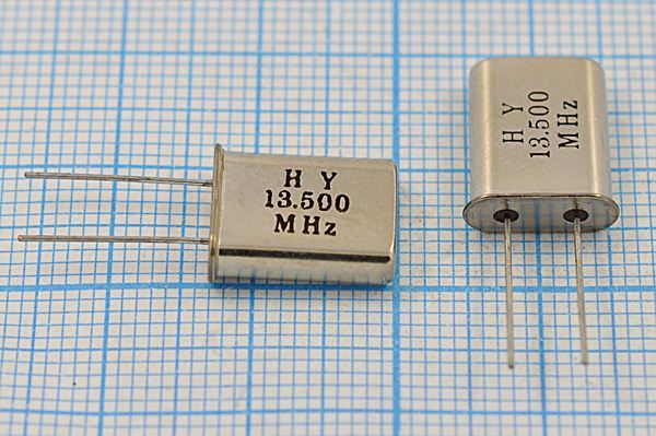 Кварцевый резонатор 13,5 МГц - 13500 HC49U 20 30 1Г (HY)