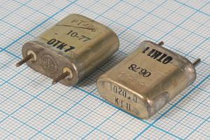 Кварцевый резонатор 1,02 МГц - 1020 HC6U РГ06БА 1Г Кварцевый резонатор 1,02 МГц - 1020 HC6U РГ06БА 1Г