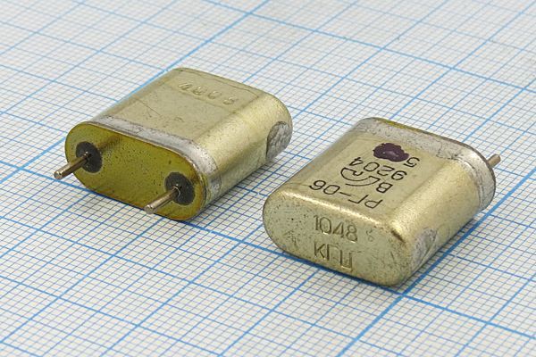 Кварцевый резонатор 1,048 МГц - 1048 HC6U РГ06БА 1Г