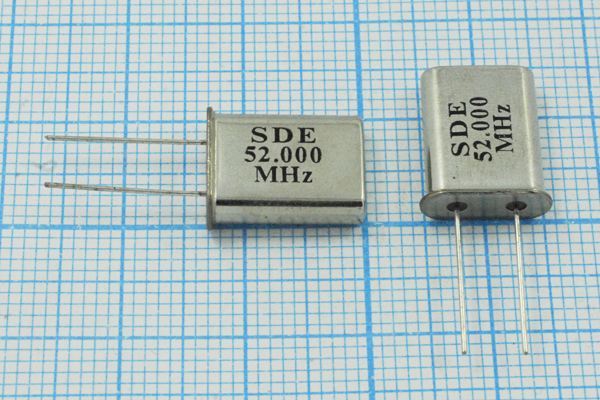 Кварцевый резонатор 52 МГц - 52000 HC49U 49U[SDE] 3Г (SDE 52.000 MHz)