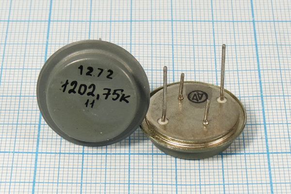 Кварцевый резонатор 1,20275 МГц - 1202,75 ТБ 35/-50~85C ТБ 1Г