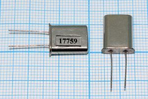 Кварцевый резонатор 17,759 МГц - 17759 HC49U S 30 40/-40~70C РП97МД-8ВТ 1Г