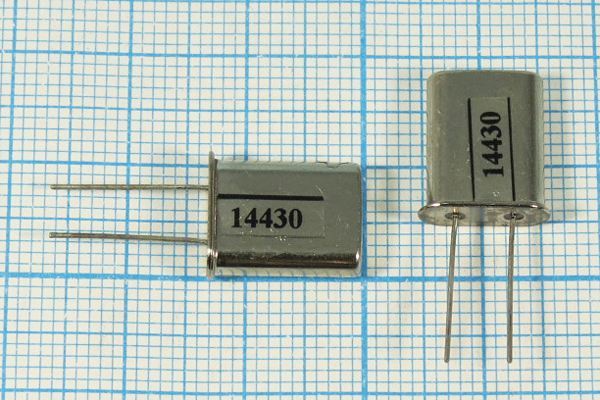 Кварцевый резонатор 14,43 МГц - 14430 HC49U S 30 40/-40~70C РП97МД-8ВТ 1Г 50 Ом