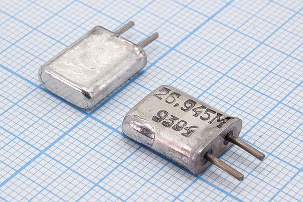 Кварцевый резонатор 26,945 МГц - 26945 HC25U S 30 40/-30~60C РК379МА-8БТ 3Г
