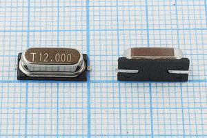 Кварцевый резонатор 12 МГц - 12000 SMD49S4 20 30 49S-SMD 1Г (T12.000)