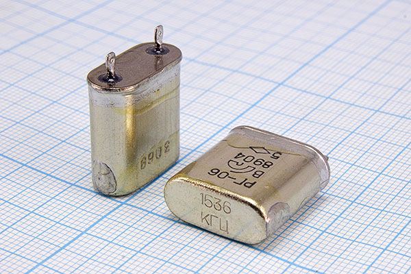 Кварцевый резонатор 1,536 МГц - 1536 БВ S 15 50/-60~85C РГ06-6ДУ 1Г