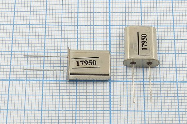 Кварцевый резонатор 17,95 МГц - 17950 HC49U S 30 40/-40~70C РП97МД-8ВТ 1Г 50 Ом