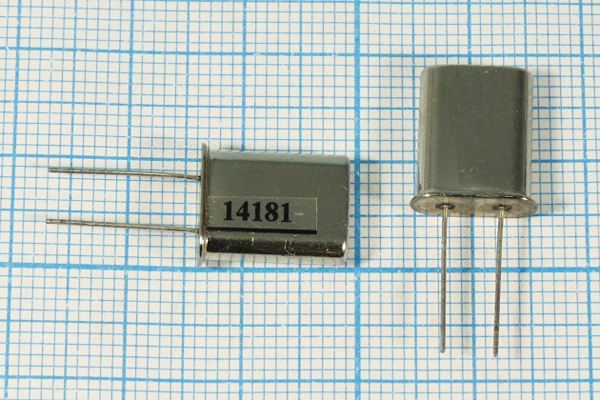 Кварцевый резонатор 14,181 МГц - 14181 HC49U S 30 40/-40~70C РП97МД-8ВТ 1Г 50 Ом