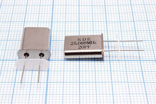 Кварцевый резонатор 25,088 МГц - 25088 HC49U 20 30 /-20~70C 49U[SDE] 1Г +IS