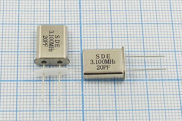 Кварцевый резонатор 3,1 МГц - 3100 HC49U 20 30 /-20~70C 49U[SDE] 1Г +IS (SDE)