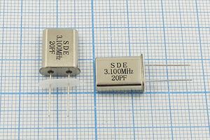 Кварцевый резонатор 3,1 МГц - 3100 HC49U 20 30 /-20~70C 49U[SDE] 1Г +IS (SDE)