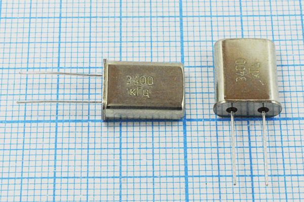 Кварцевый резонатор 3,4 МГц - 3400 HC49U S 15 30/-40~70C РПК01МД-6ВС 1Г