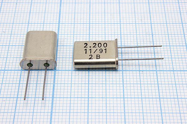 Кварцевый резонатор 2,2 МГц - 2200 HC49U 32 1Г