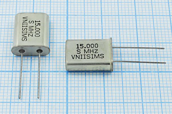 Кварцевый резонатор 15 МГц - 15000 HC49U S 15 30/-40~70C РПК01МД-6ВС 1Г