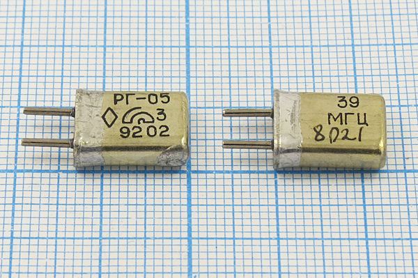 Кварцевый резонатор 39 МГц - 39000 HC25U S РГ05МА 3Г