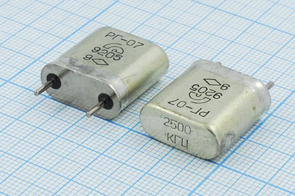 Кварцевый резонатор 2,5 МГц - 2500 HC6U 20 50/-60~85C РГ07БА-7ДУ 1Г